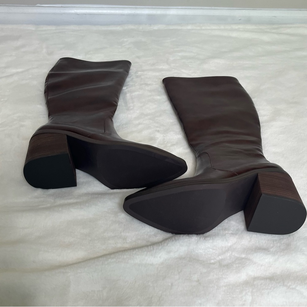 NWT STEVE MADDEN DEXTRA KNEE HIGH BOOTS POINTED TOE IN BROWN SIZE 7 - Picture 5 of 13